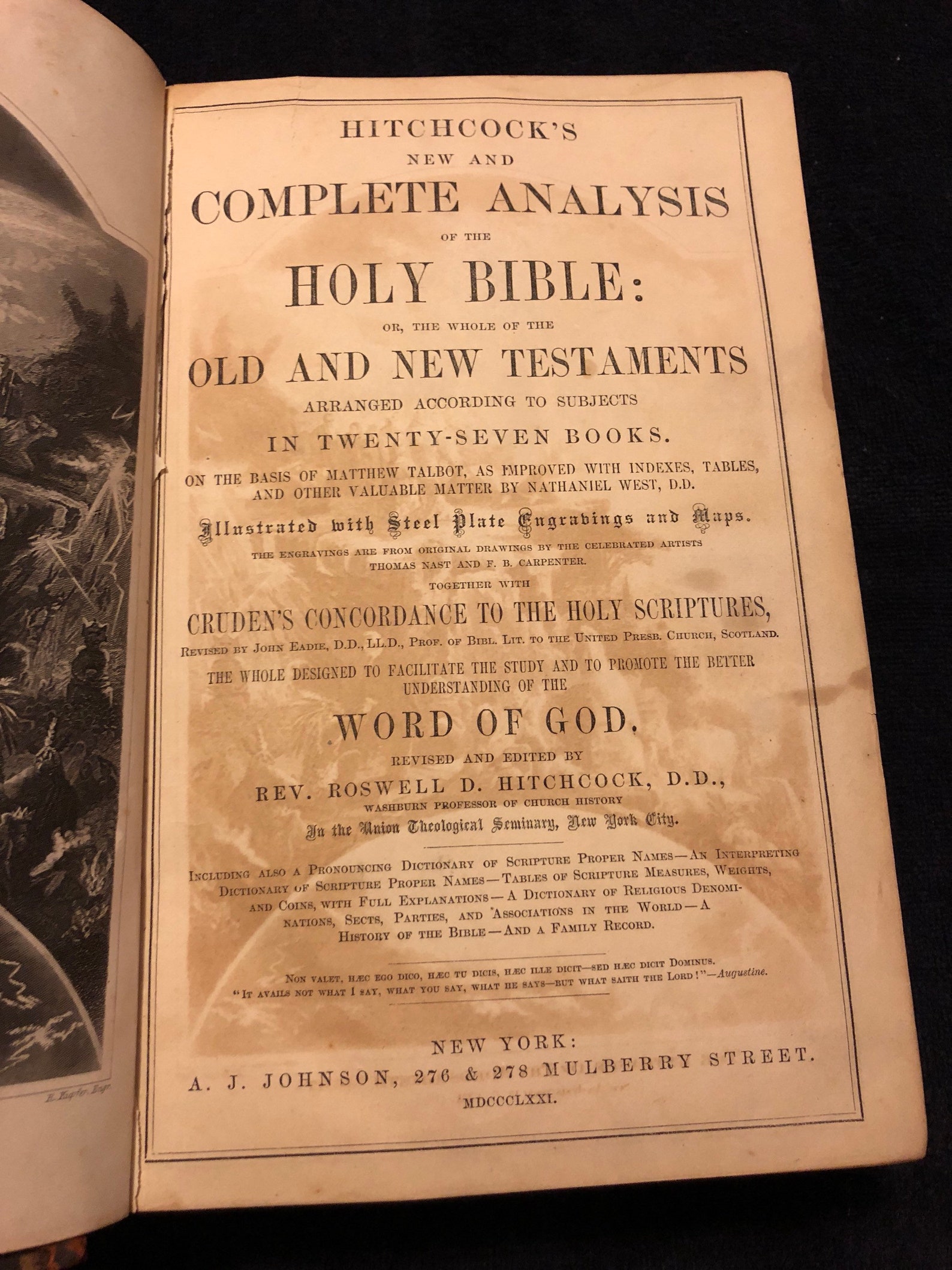 1869 Holy Bible Concordance Etsy