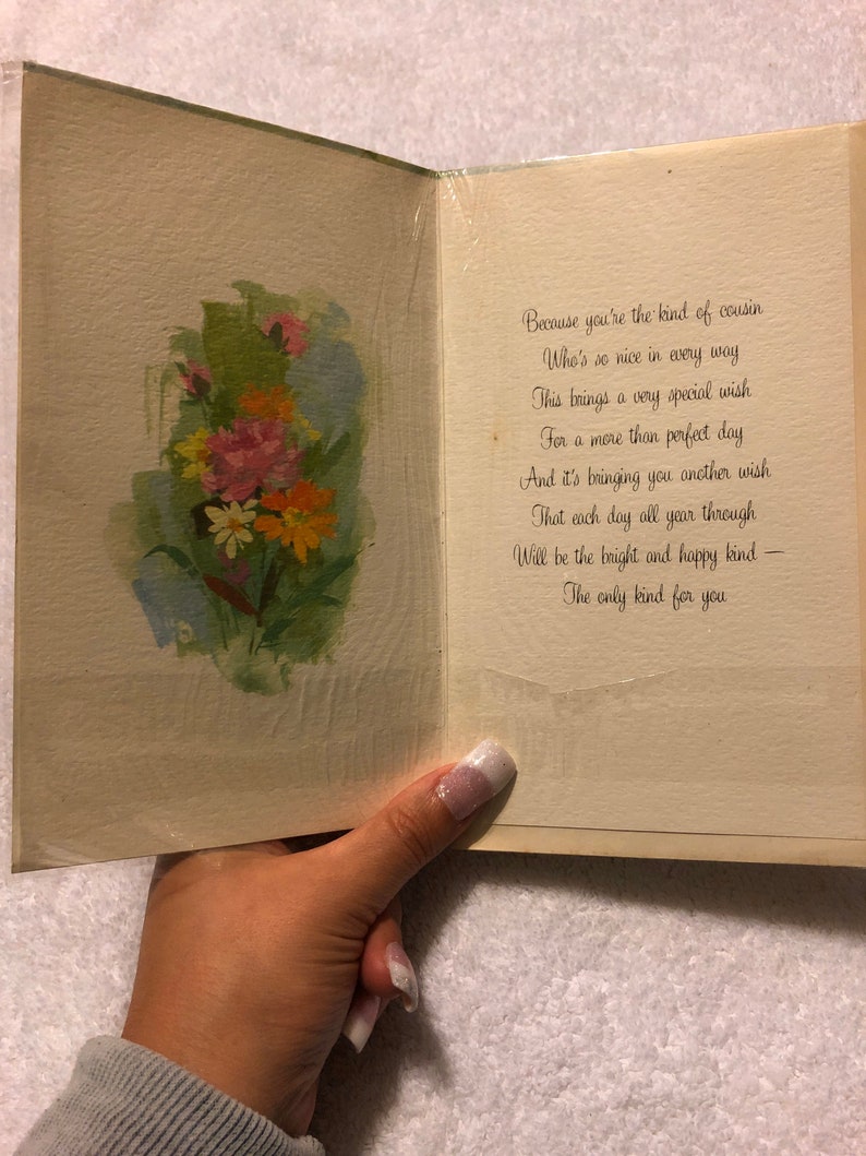 Vintage Cousin Birthday Card
