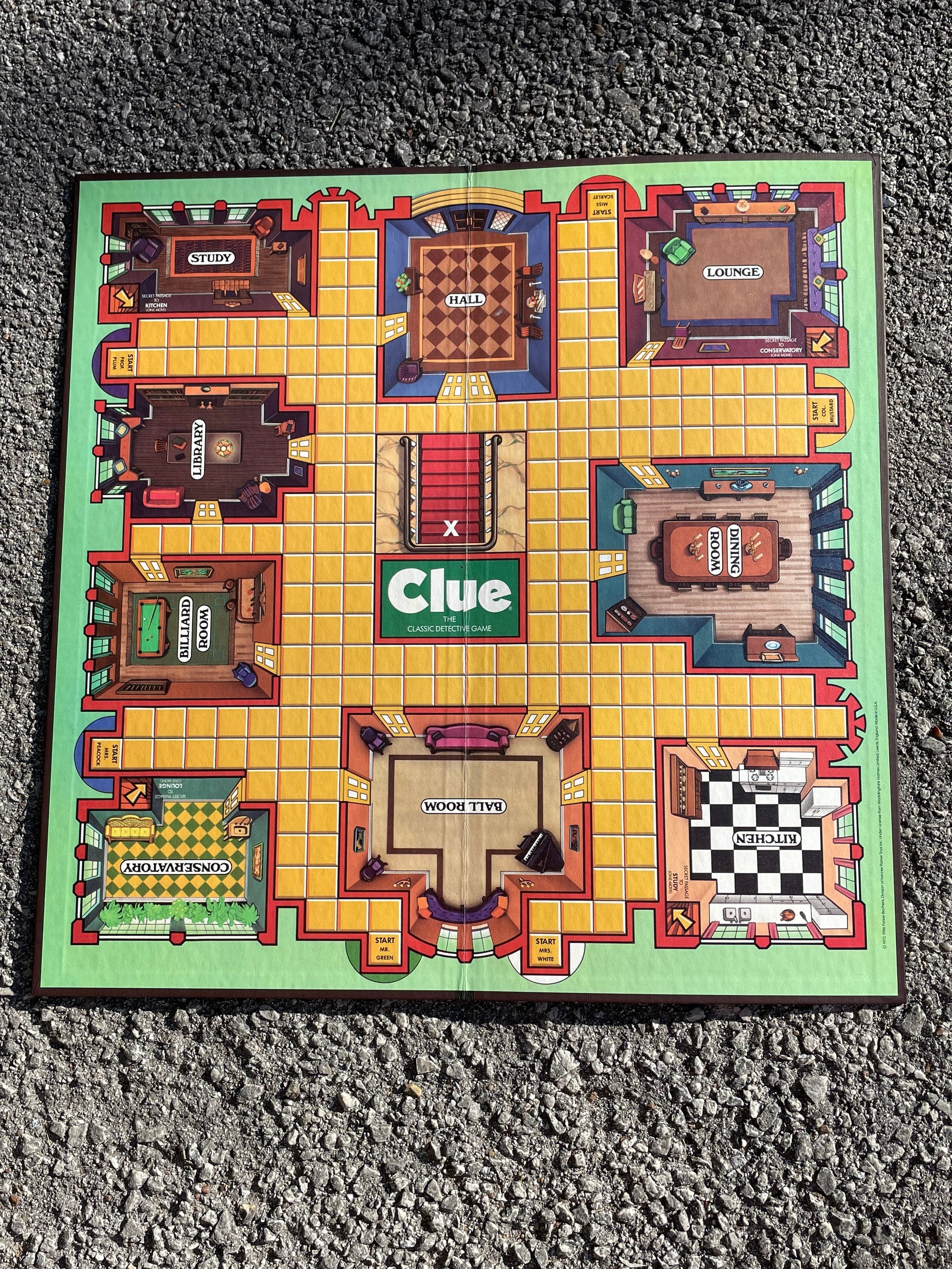 1986 Clue Game Board - Etsy Canada