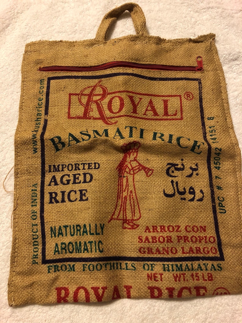 Basmati Rice Bag Tote Etsy