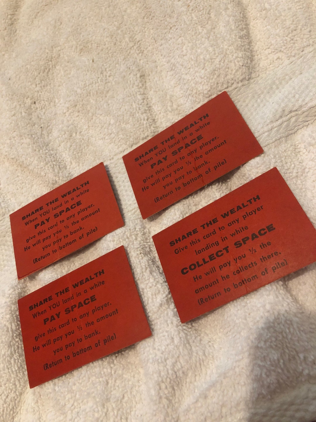 Set of 4 Vintage Game Cards Etsy