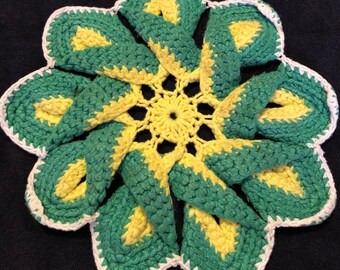 Large Crochet Dish Towel Doily