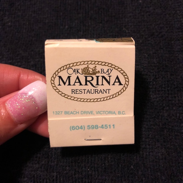 Oak Bay Marina Restaurant Matchbook