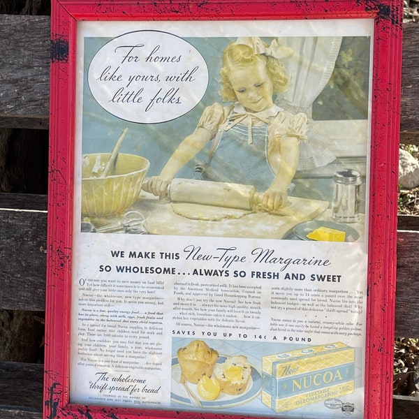 Vintage Framed Nucoa Ad