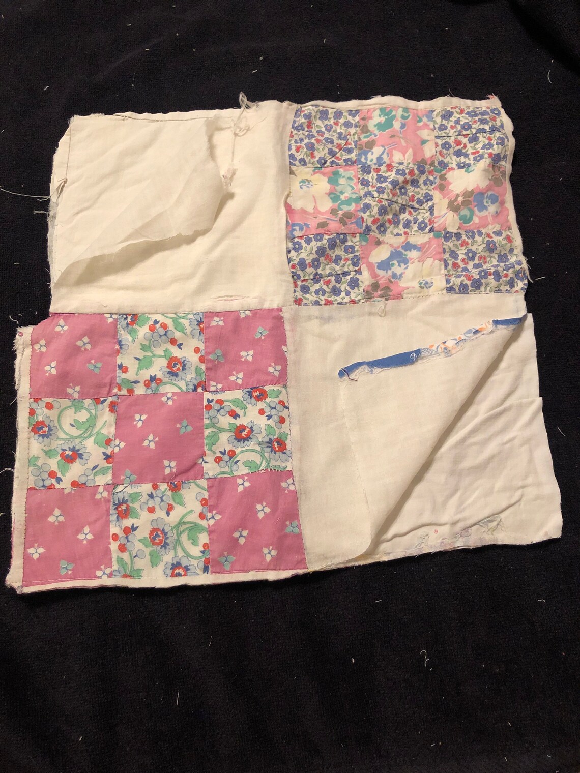 Vintage Quilt Remnant Etsy