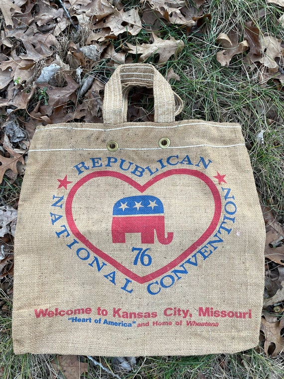 76 Republican National Convention Burlap Tote - image 3