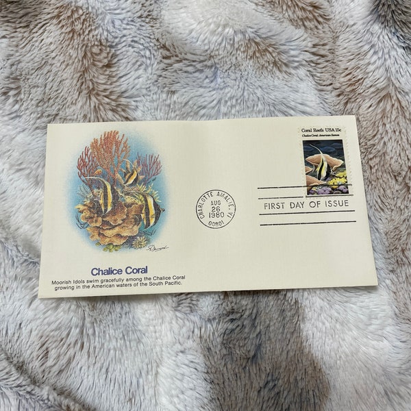 Chalice Coral First Day of Issue Stamp