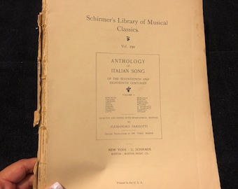 Schirmer’s Library of Musical Classics Anthology of Italian Song