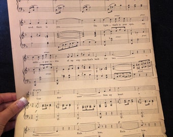 Vintage Sheet Music Single Page