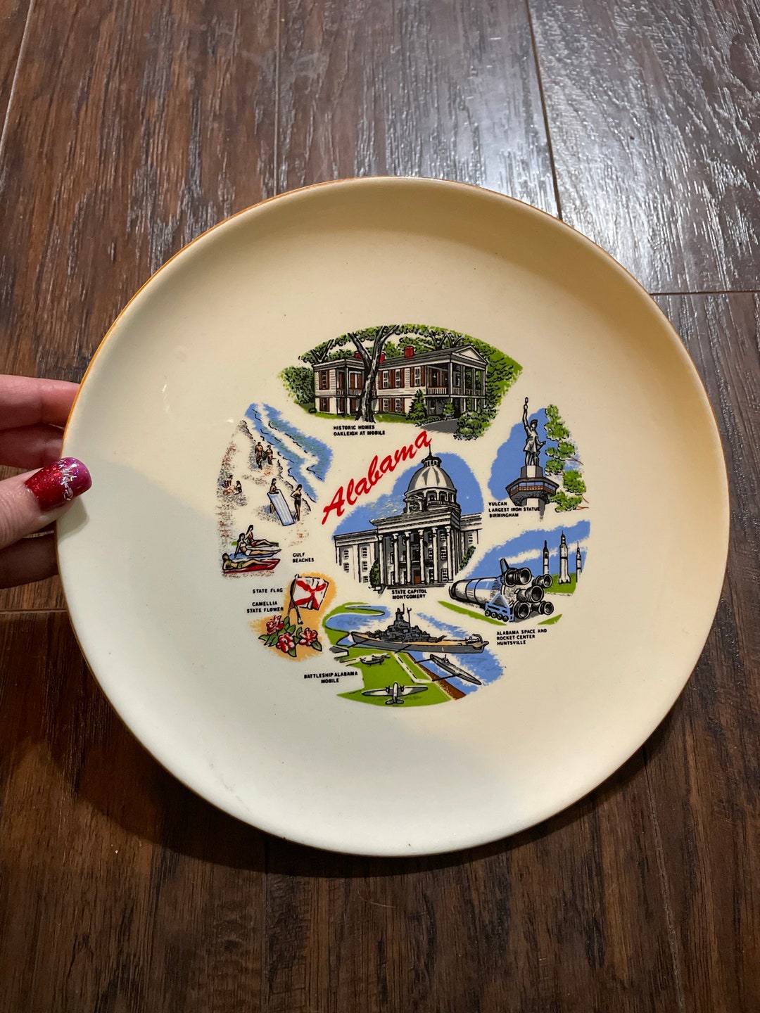 Alabama Souvenir Plate Etsy