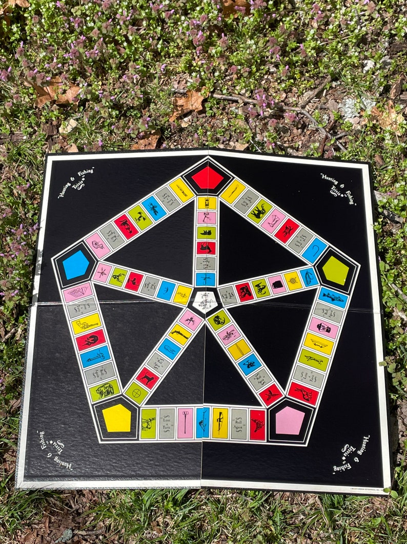 1985 Hunting & Fishing Trivia Game Board Etsy