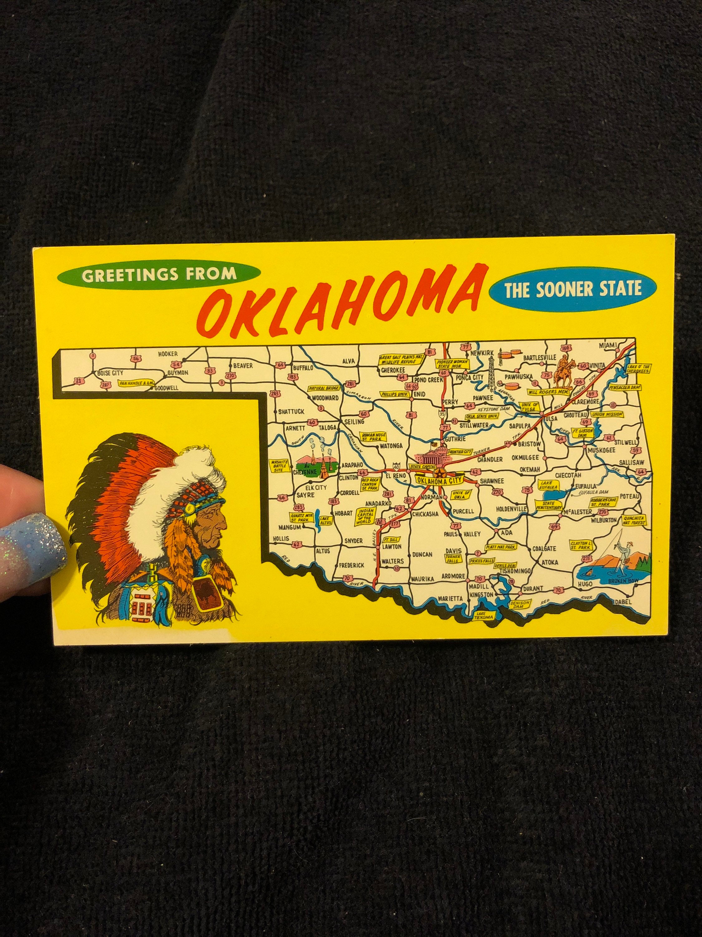 Oklahoma Postcard Etsy