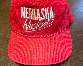 Casquette trucker en velours côtelé Nebraska Huskers vintage