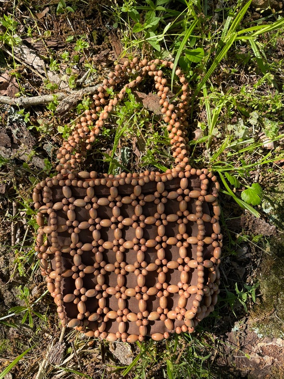 Wooden Beaded Bag