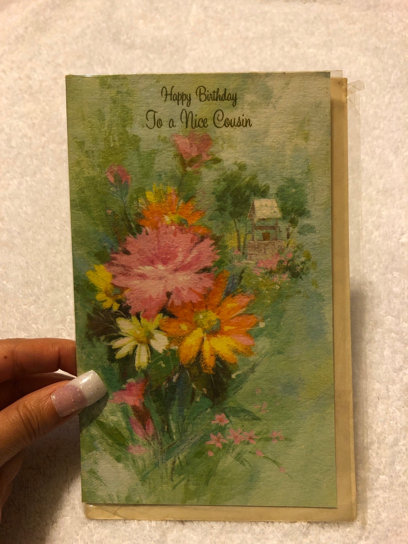Vintage Cousin Birthday Card