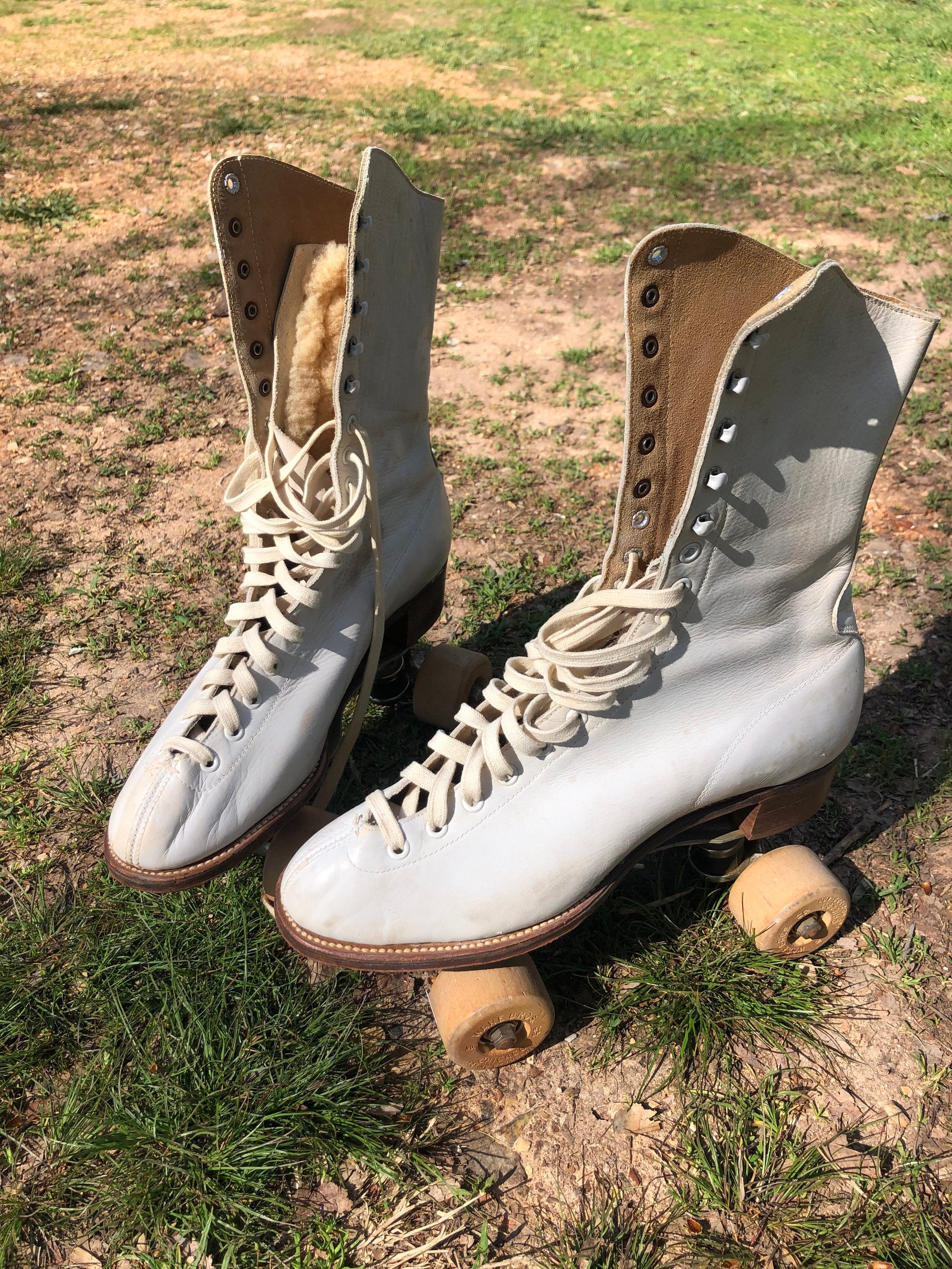 Vintage White Roller Skates Etsy
