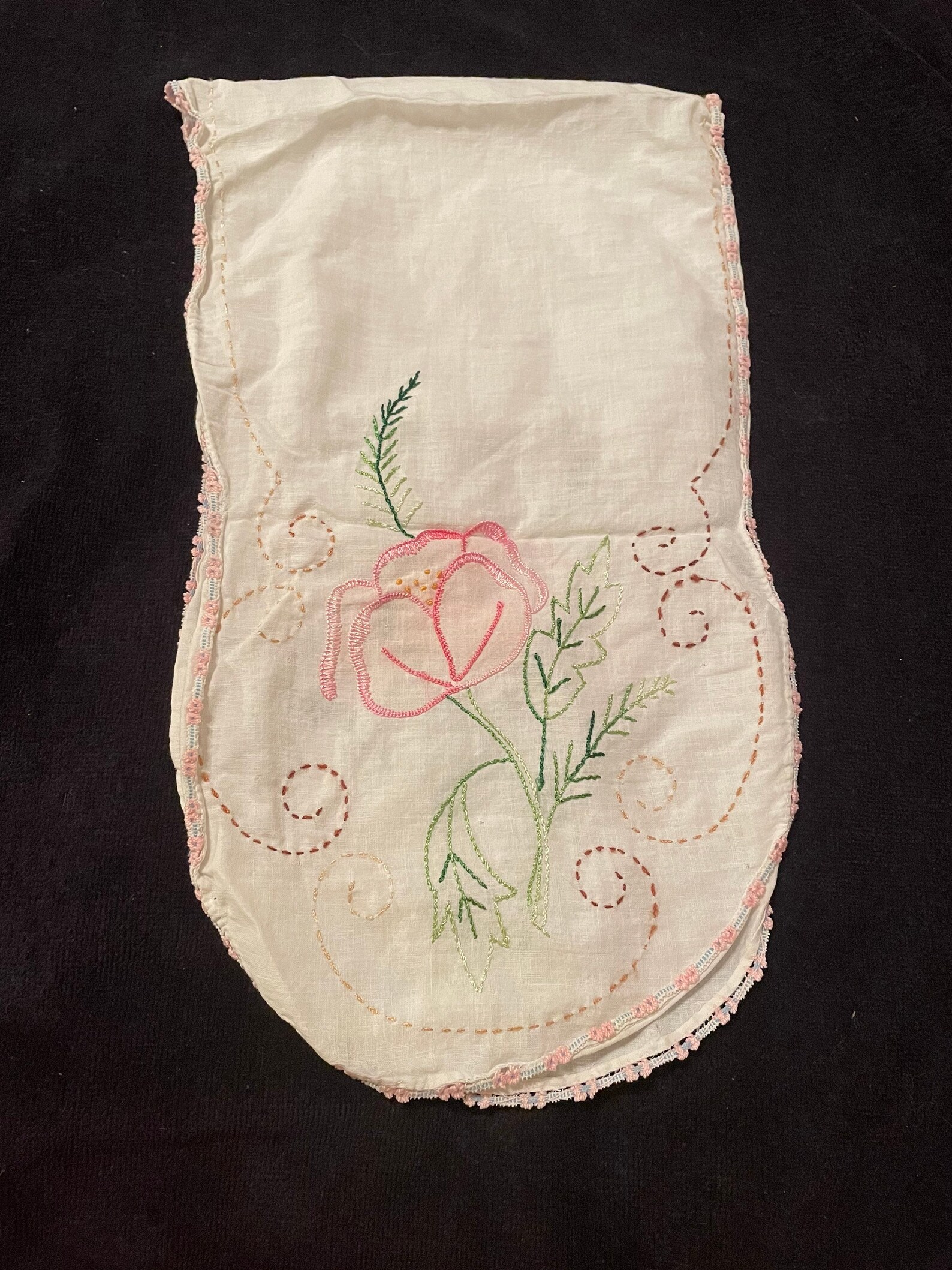 Embroidered Dresser Scarf Etsy