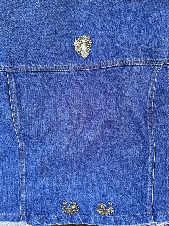 00s Diamond studded denim vest