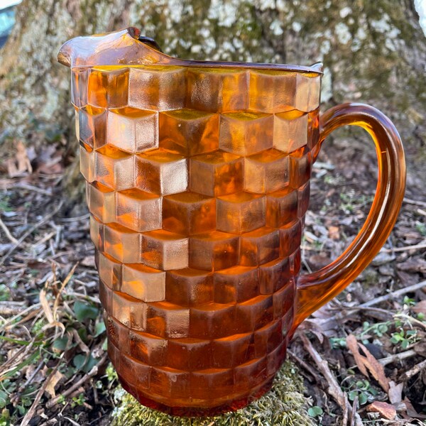 Amber Water Pitcher Etsy