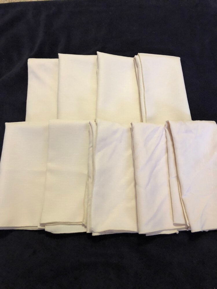 Set of 9 Cream Napkins Etsy