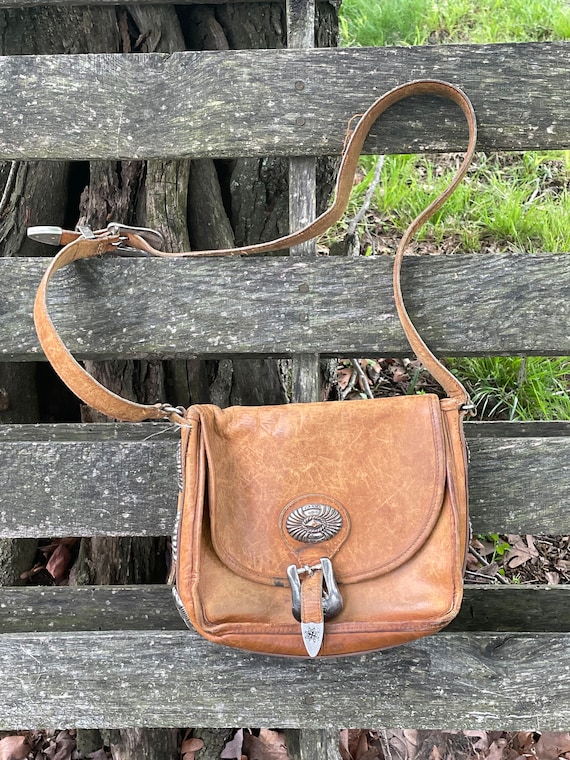 Vintage Leather Western Crossbody