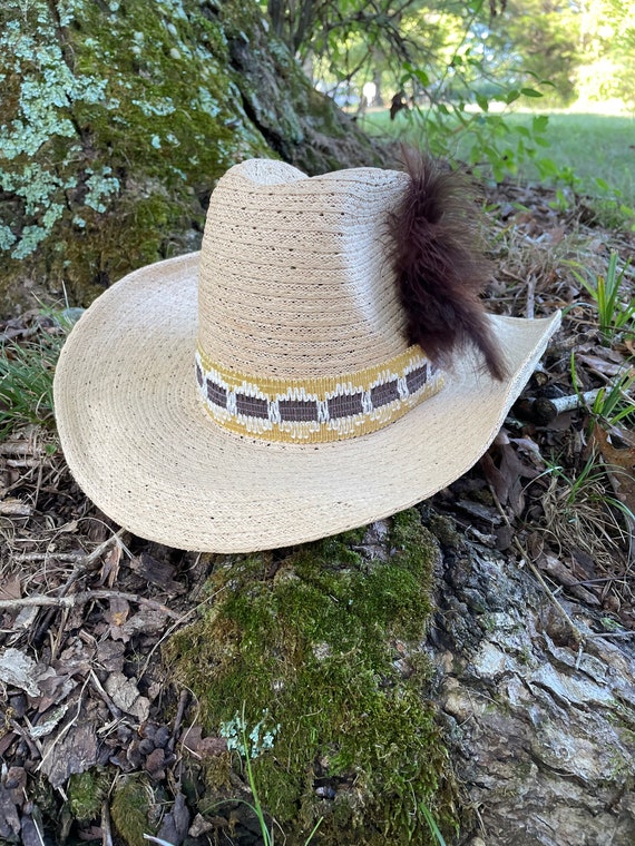 Vintage Straw Cowboy Hat