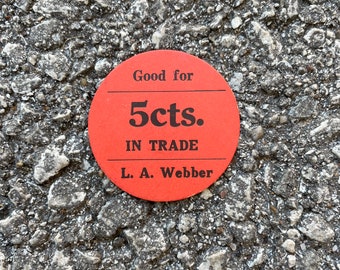 L.A. Webber Trade Token