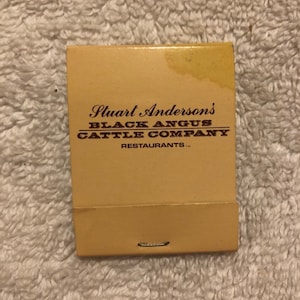 Stuart Anderson's Black Angus Cattle Company Matchbook - Etsy