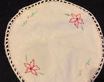 Floral Embroidered Dresser Scarf