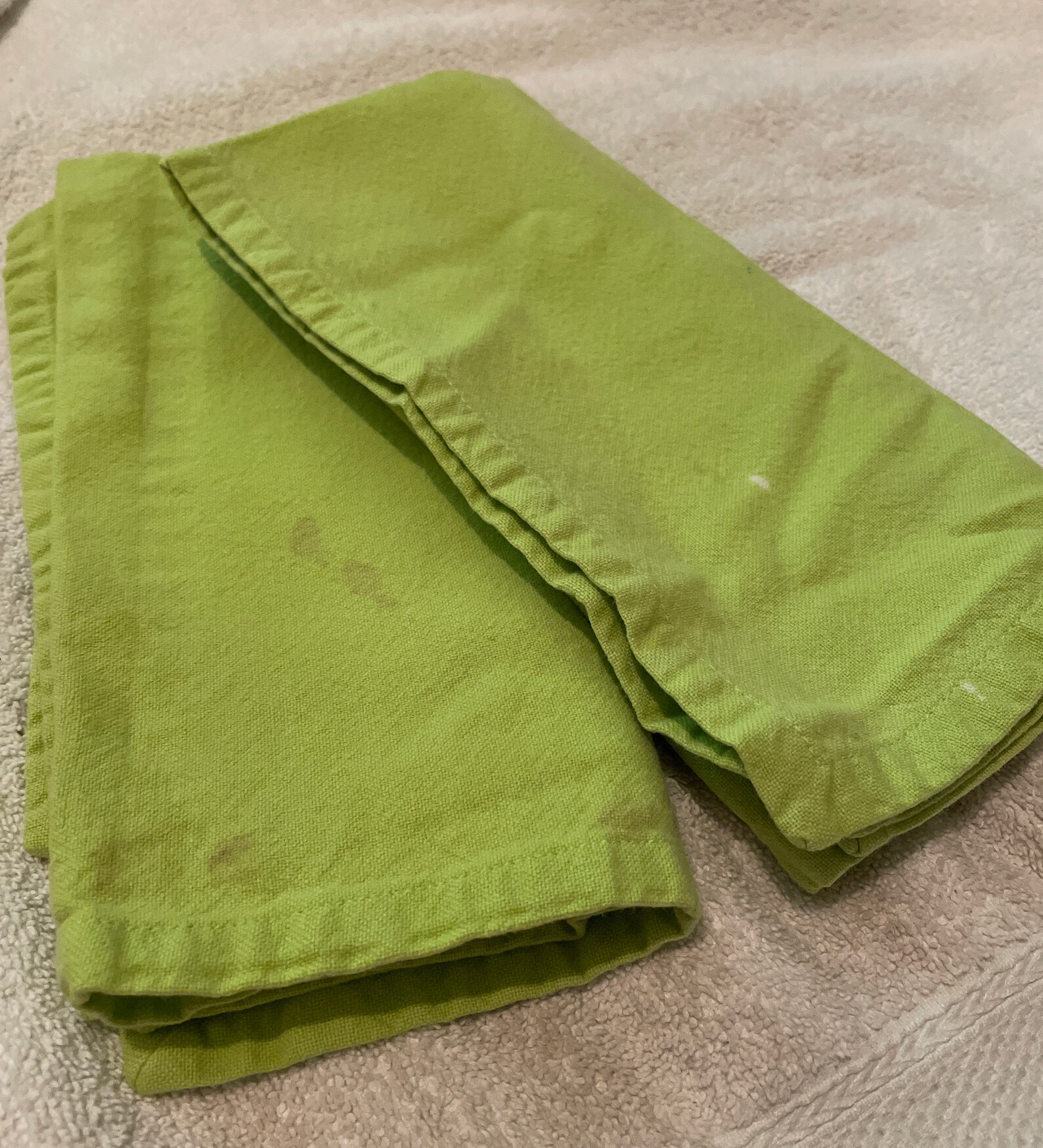 Set of 2 Lime Green Napkins Etsy