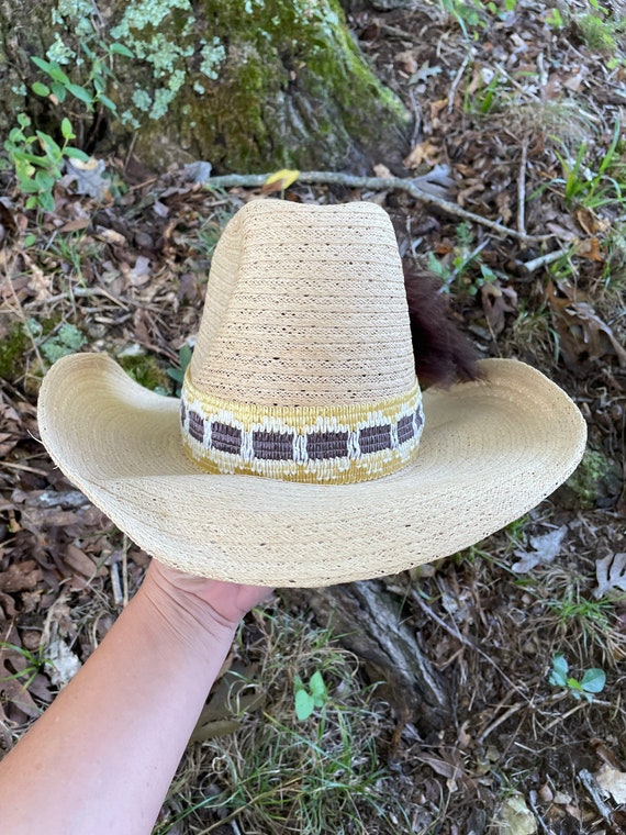 Vintage Straw Cowboy Hat - image 3