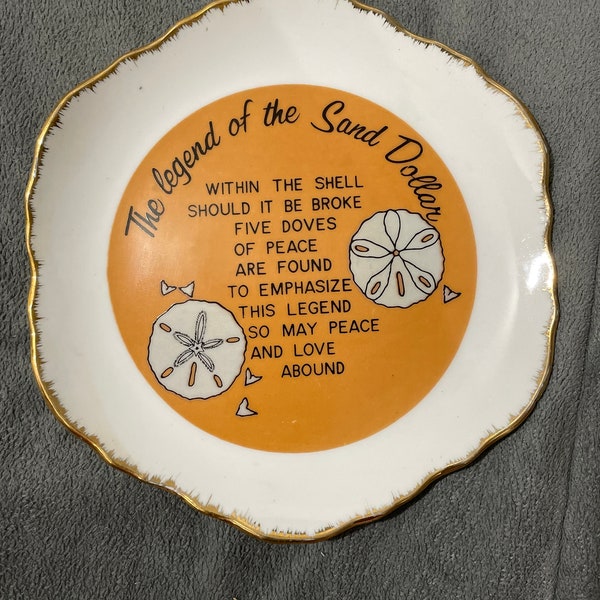 Vintage The Legend of the Sand Dollar Decorative Plate