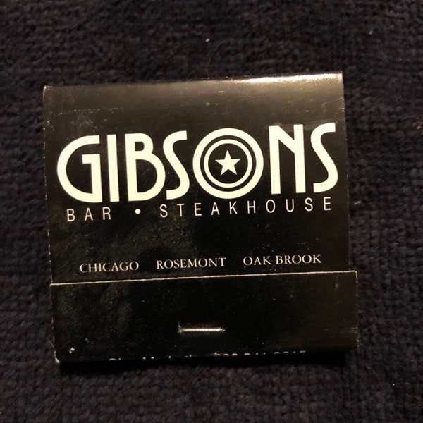 Gibsons Bar Steakhouse Matchbook