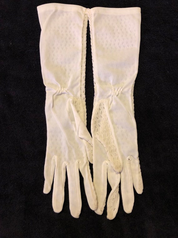 White Lace Gloves - image 2