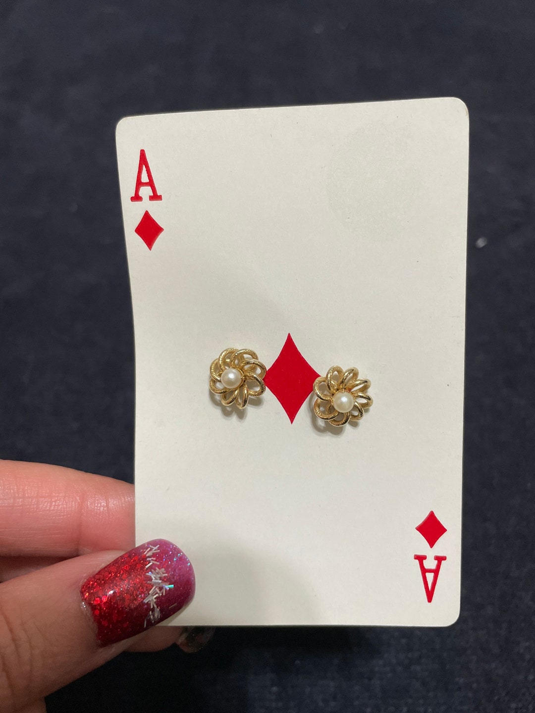 Faux Pearl Studs Etsy