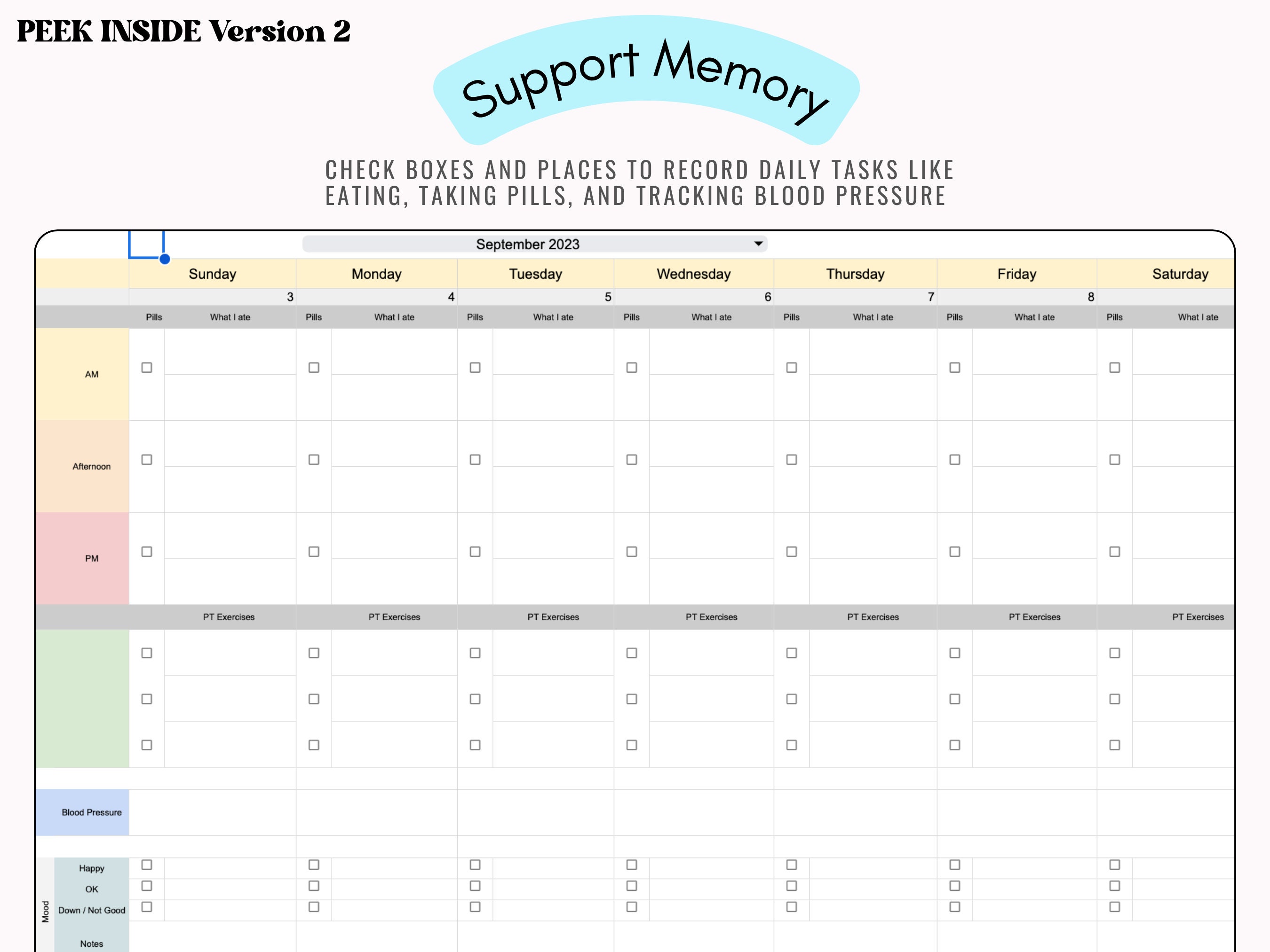 Medication Tracker, Daily Food & Blood Pressure Log, Health Planner for ...