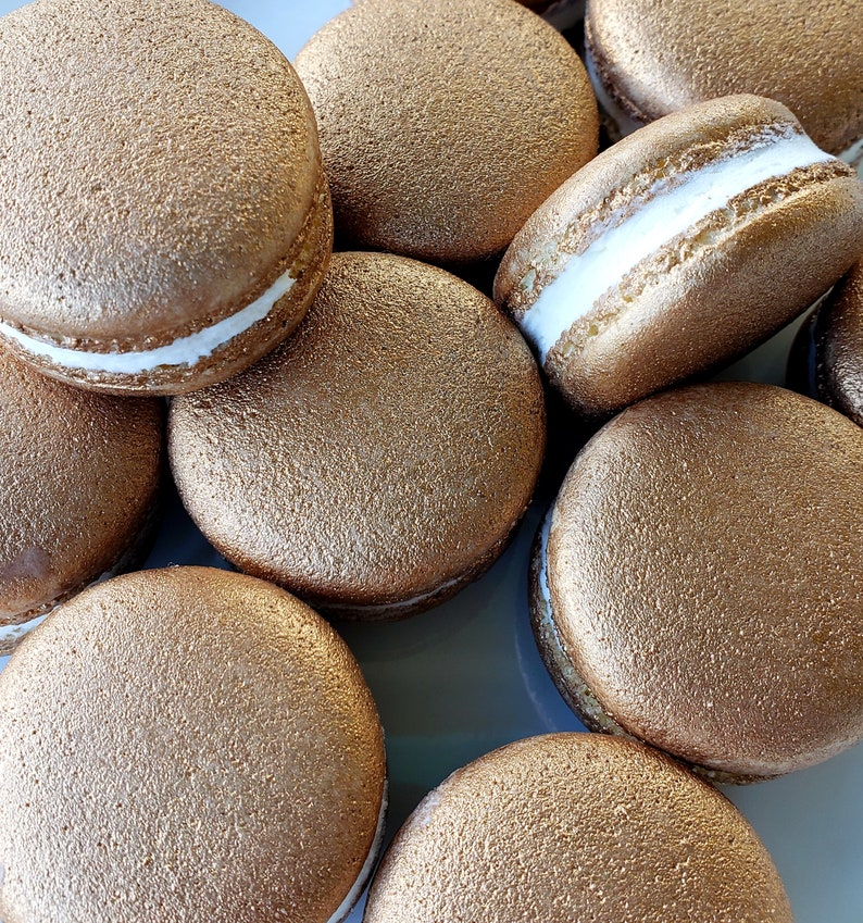 12 Rose Gold Gourmet French Macaronsmacaroonsholidaysgluten Etsy