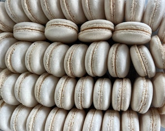 24 French macaron shells,no filling,off white(for 12 macaroons)-baby shower,wedding favor, baptism, bridal shower, macaroons,birthday party,