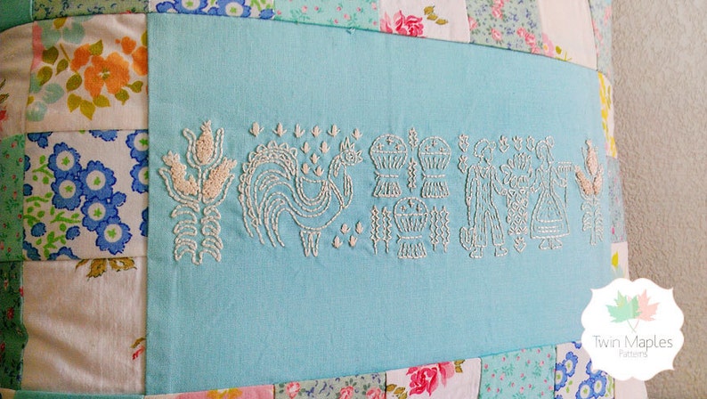 Amish Butterprint Pyrex-inspired Embroidery Pattern - Instant PDF ...