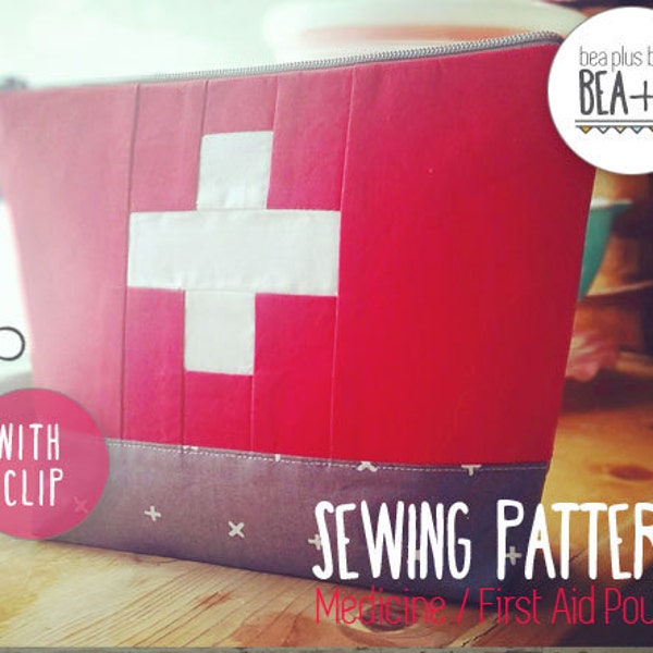 Medizin Tasche / Erste Hilfe Beutel - Schnittmuster / Clutch / Handytasche / Fat Quarter Projekt / PDF / Download