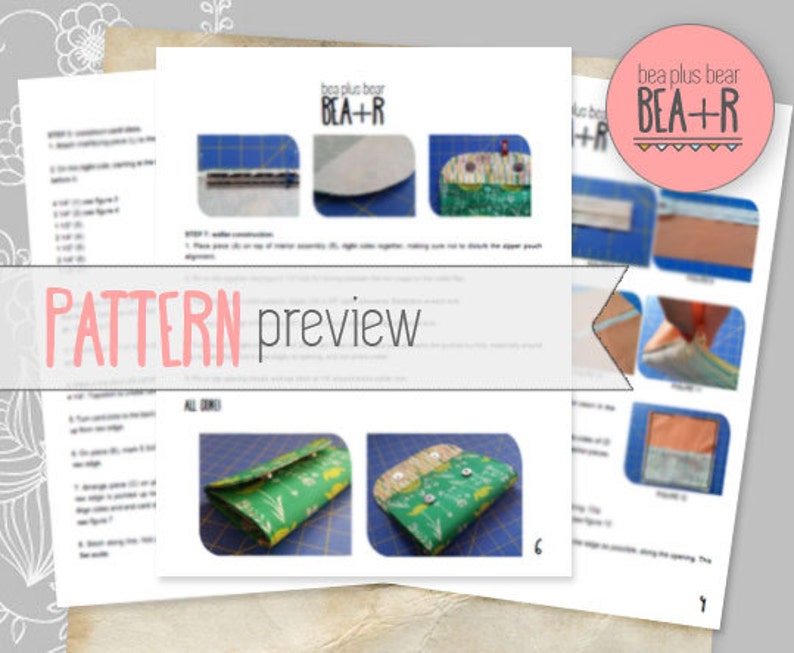 Weekend Market Phone Wallet Sewing Pattern // Clutch / Phone Pouch / Pocketbook / All-in-one / Fat Quarter Project / PDF / Download image 3