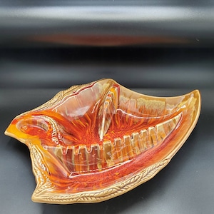 Free domestic shipping! Vintage Cal Style Mid Century Atomic Ashtray,Vintage Bar,Mid Century Modern Ashtray, cigar ashtray, numbered 2417,