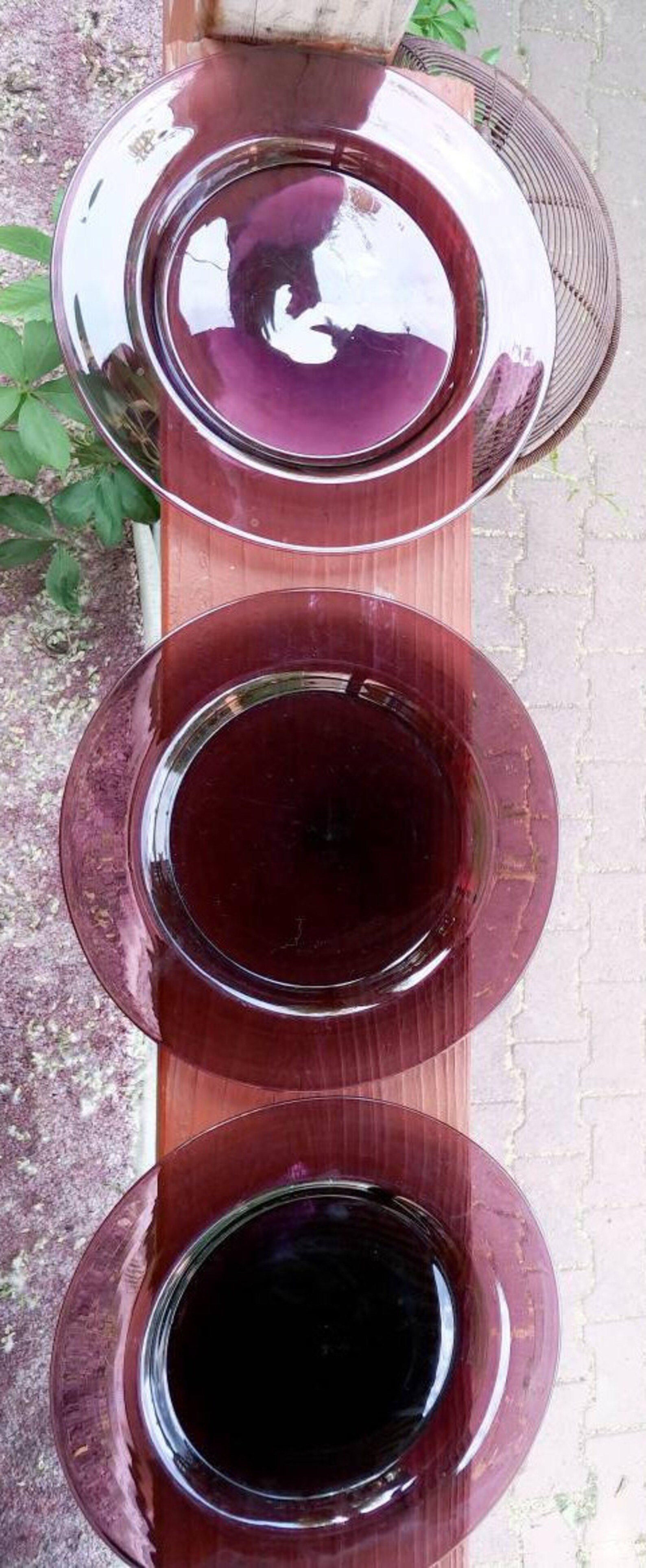 Amethyst Blown Glass Salad Plates Set of 3 Purple Glass Etsy