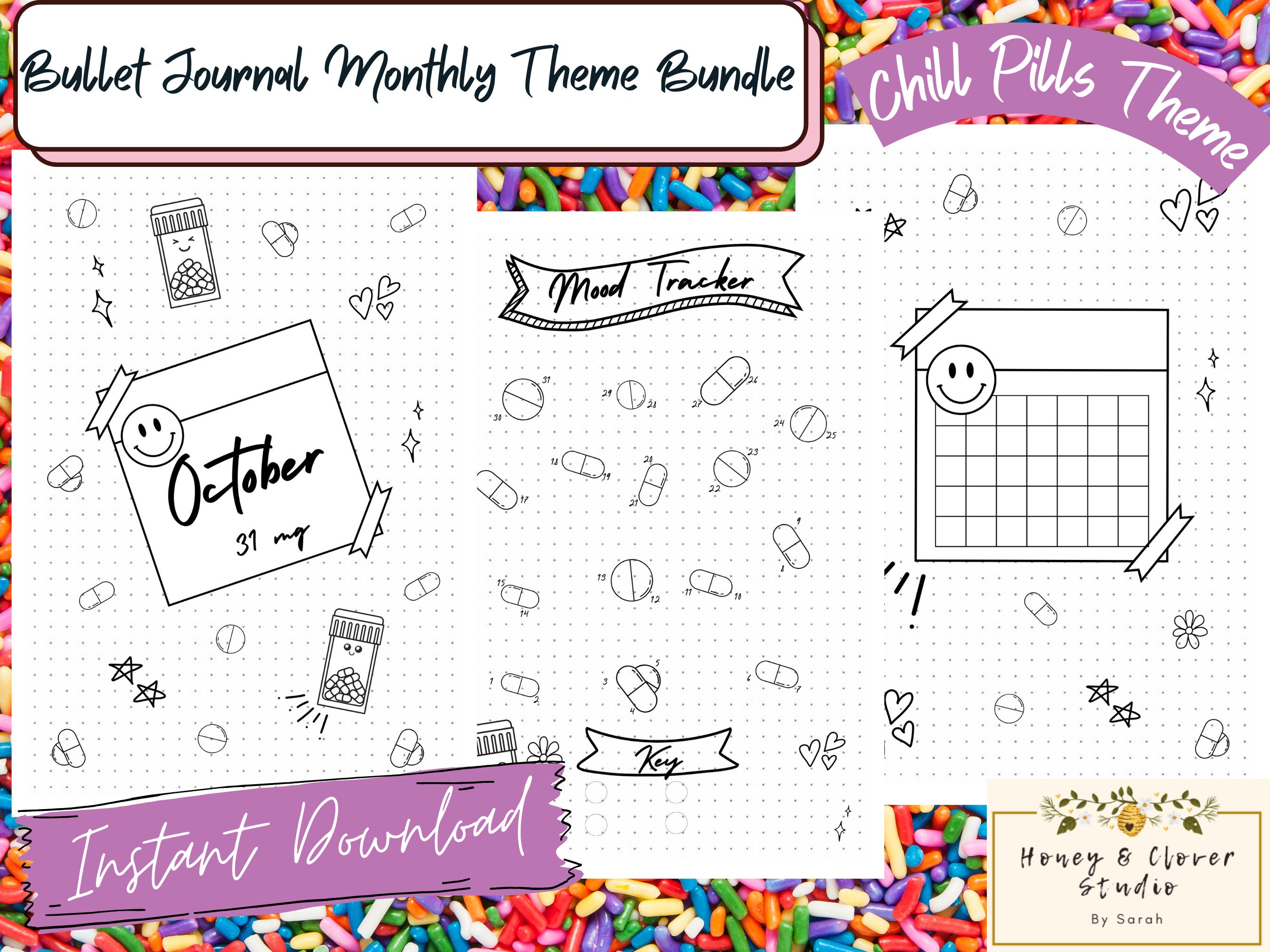 Bullet Journal Printables Bullet Journal Theme Habit - Etsy