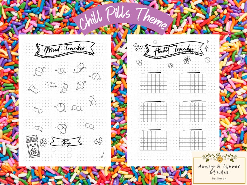 Bullet Journal Printables, Bullet Journal Theme, Habit Tracker, Chill ...