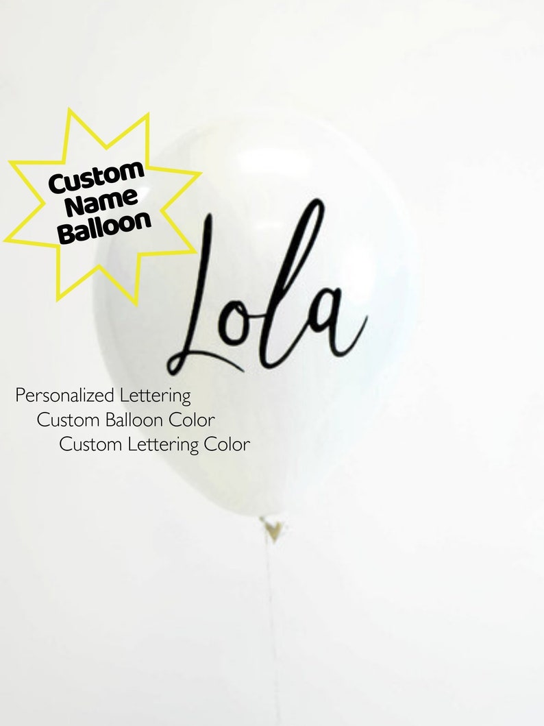 Custom Name Balloon Personalized Balloon 11 Inch Latex Etsy