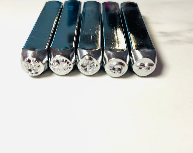 Metal Design Stamp set stamped jewelry making polar bear owl flower infinity anchor hand stamped diy tools stamping set animal hand stamped