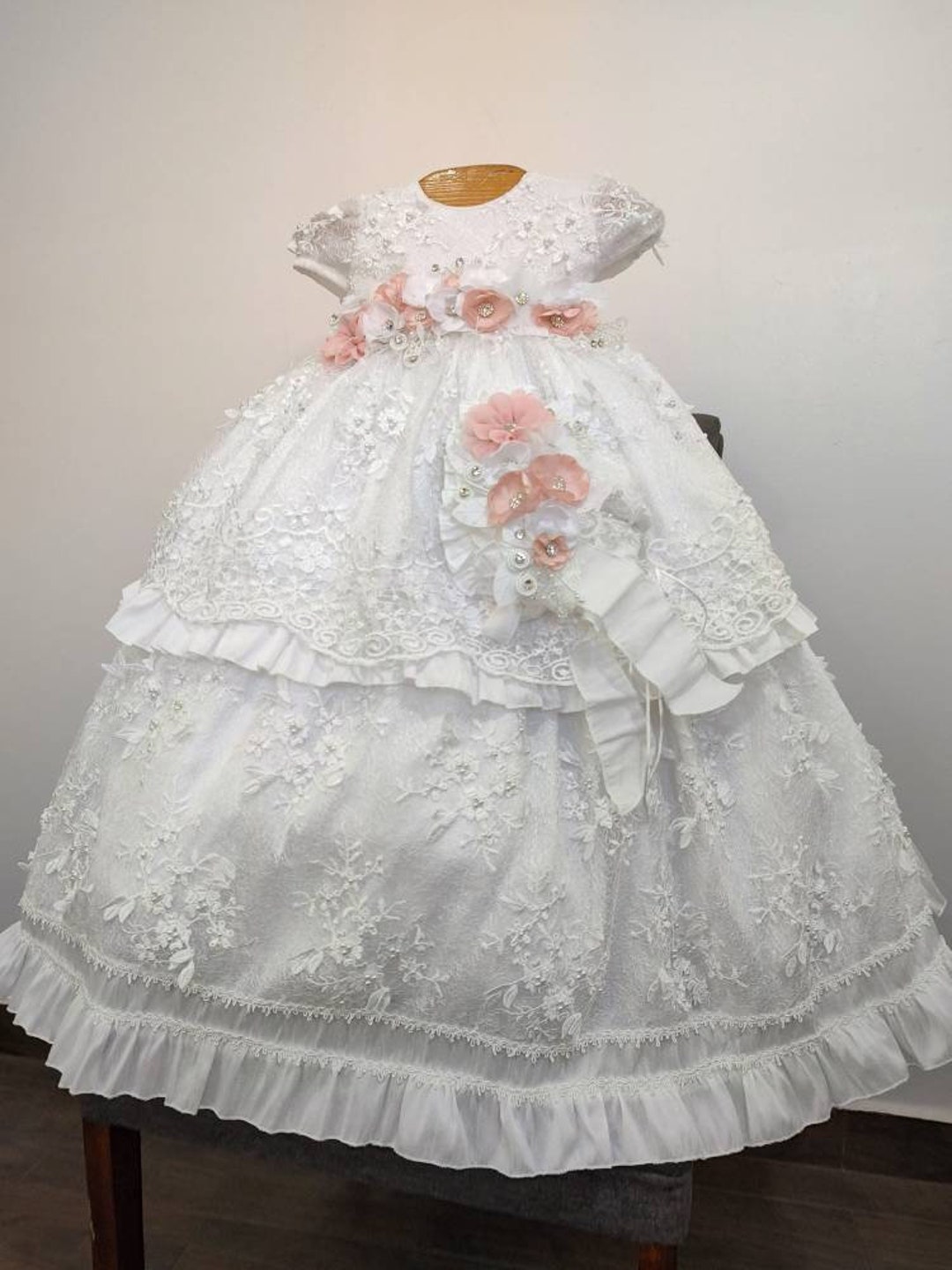 Cristening Gown Removable With Beautiful Embroidery of This - Etsy