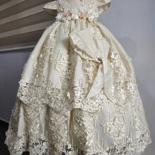 Christening Gown Detachable Ropon With Accessories Complete Etsy