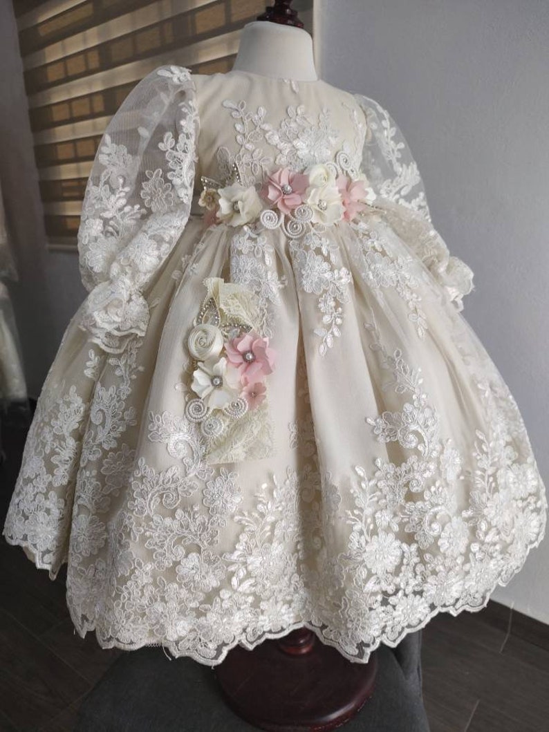 Dress for Christening Baptism Dress Candle Set Baptism Etsy